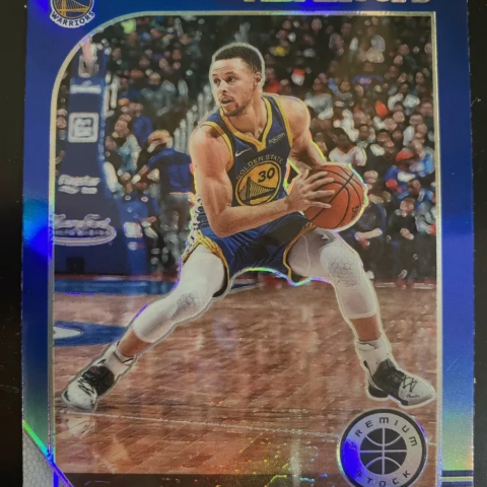 Stephen curry,blue premium so prizm rare kaboom refractor Holo gemm shape